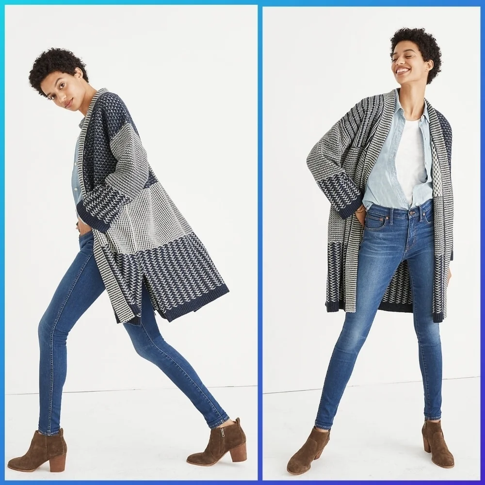 Madewell Collage Wool Cardigan Sweater - Picture 3 of 7